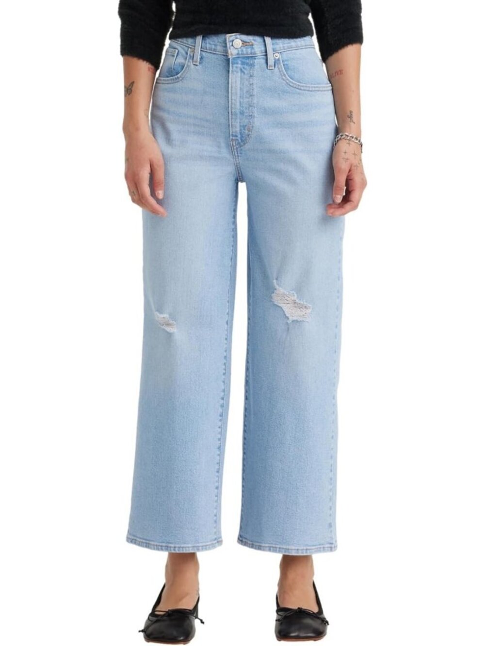 High Rise Wide Leg Jeans for Women | Trendy Casual Denim Pants, Size Options